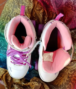 Patines de Ruedas Move Blancos y Rosas