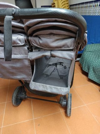 Carro Gemelar Baby Monsters Gris