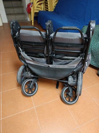 Carro Gemelar Baby Monsters Gris