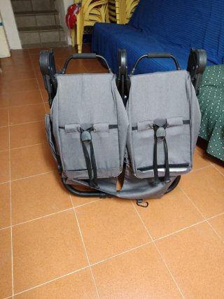 Carro Gemelar Baby Monsters Gris