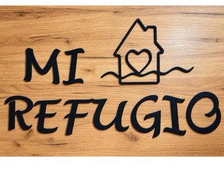 Letras decorativas Mi Refugio para fachada