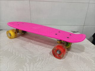 Skate Rosa con Ruedas Luminosas
