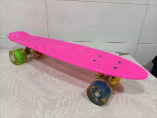 Skate Rosa con Ruedas Luminosas