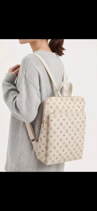 Mochila Estampada Beige