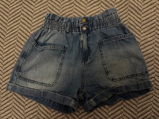 Pantalón corto vaquero con cintura elástica 11-12