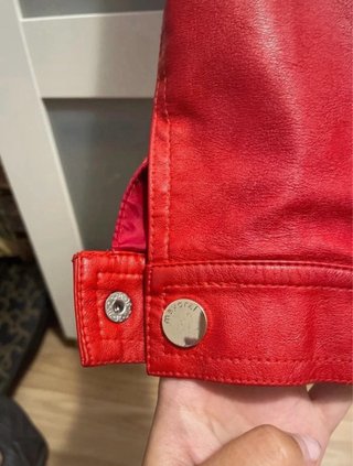 Chaqueta roja cuero Mayoral