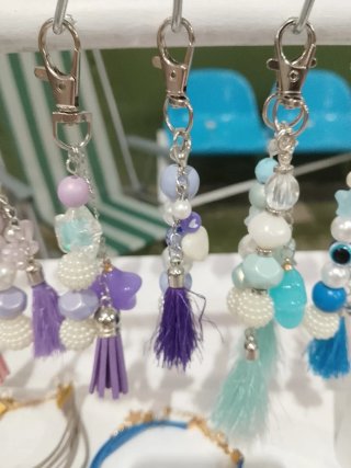 Pendientes Morados y Plateados