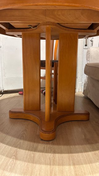 Mesa Redonda Extensible de Madera