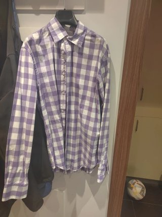 Camisa Cuadros Pedro del Hierro Morado/Blanco