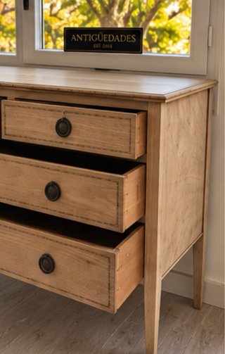 Cómoda Luis XVI Francia Madera Antigua
