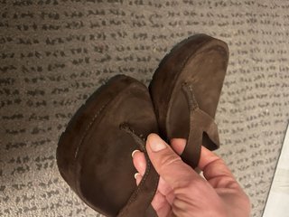 Sandalias/chanclas de ante plataforma, 38