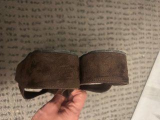 Sandalias/chanclas de ante plataforma, 38