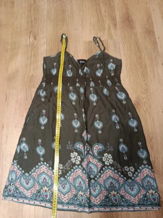 Vestido de tirantes estampado Blanco Talla L