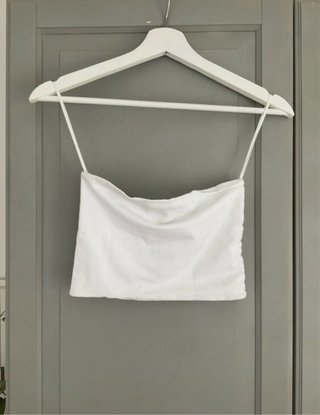 Stradivarius - Top de banda blanco