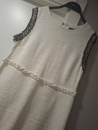 Vestido Sfera Blanco con Detalles