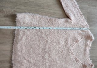 Jersey suave fluffy rosa pastel