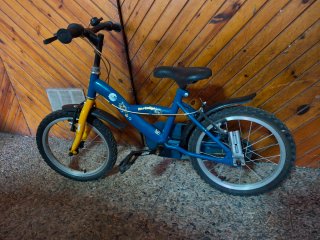 Bicicleta Infantil 14 Pulgadas Azul y Amarilla