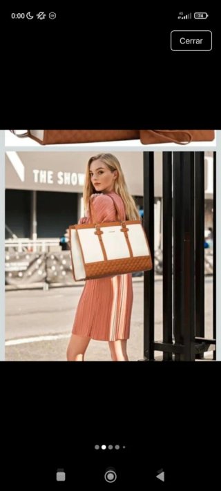 Bolso LOVEVOOK Mujer Marrón y Blanco