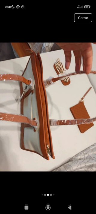 Bolso LOVEVOOK Mujer Marrón y Blanco
