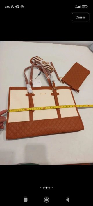 Bolso LOVEVOOK Mujer Marrón y Blanco