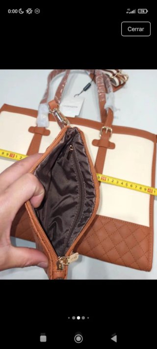 Bolso LOVEVOOK Mujer Marrón y Blanco