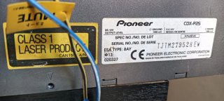 Pioneer CDX-P25 Reproductor CD Coche