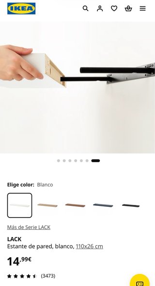 Estantería de pared IKEA blanca