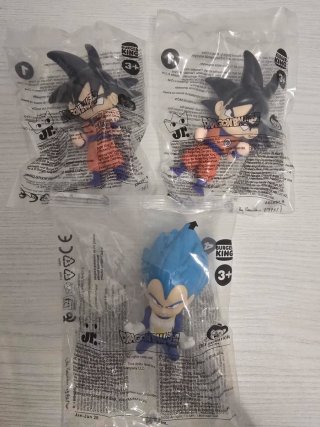 Figuras Goku y Vegeta Dragon Ball Super Burger Kin