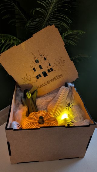 Decoración Halloween Caja Madera