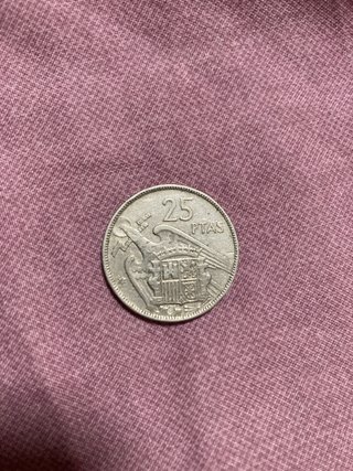 Moneda de 25 Pesetas de Franco Estrella 59