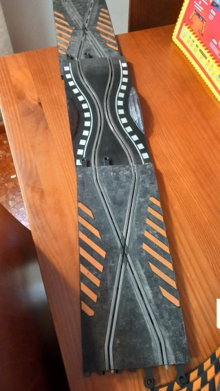 Scalextric: Pack 2 cruces y recta deslizante
