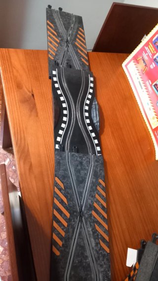 Scalextric: Pack 2 cruces y recta deslizante