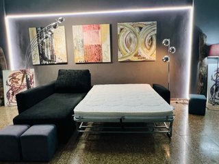 Sofá Chaise Longue con Cama Sistema Italiano
