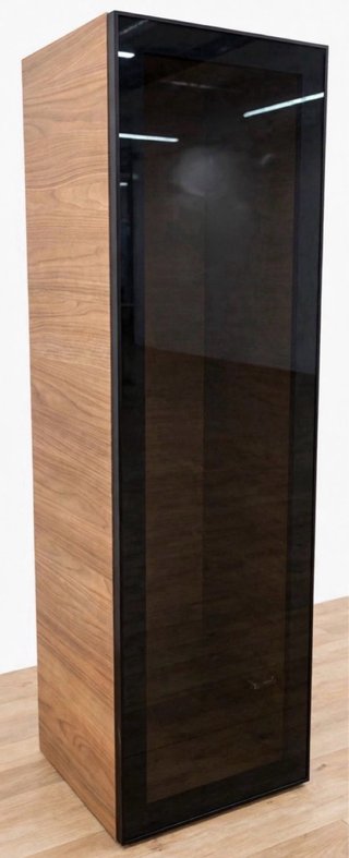 Mueble TV Flotante 120x30 - Cristal Negro Nogal -