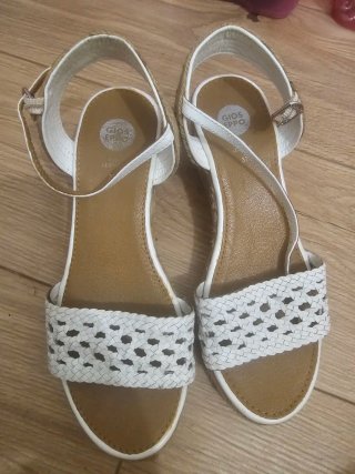 Sandalias cuña esparto Gioseppo 37 blancas