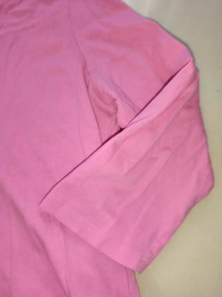 Camiseta rosa manga 3/4 mujer.