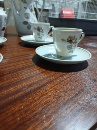 Juego de té antiguo porcelana floral