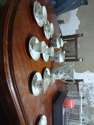 Juego de té antiguo porcelana floral