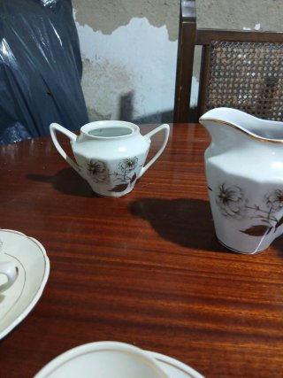Juego de té antiguo porcelana floral
