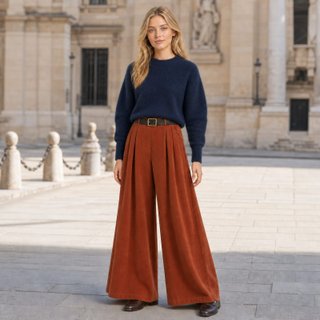 Pantalón Velours à Pinces Teja