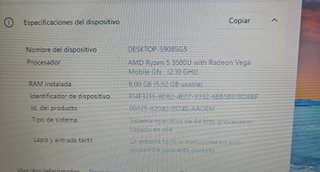 Ordenador portátil HP Ryzen 5 Blanco