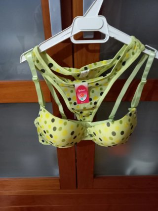 Conjunto Sujetador y Braga Yalana Lunares