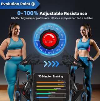 SIN ABRIR Bicicleta Estática Magnética con App
