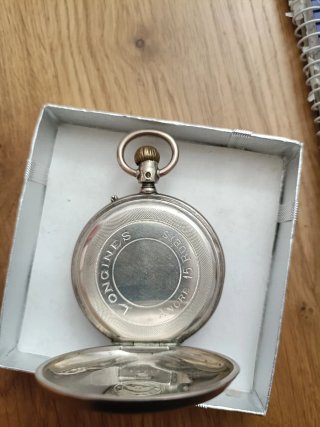 Reloj de Bolsillo Antiguo Longines Plata