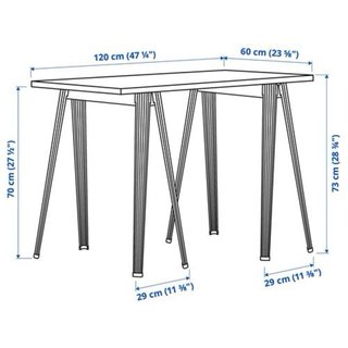 Escritorio Ikea Gris 120x60cm