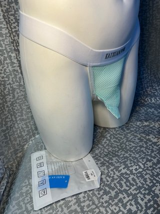 Calzoncillo KAIXUAN Blanco y Turquesa Talla L