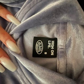 Top Von Dutch Y2K Velour Azul