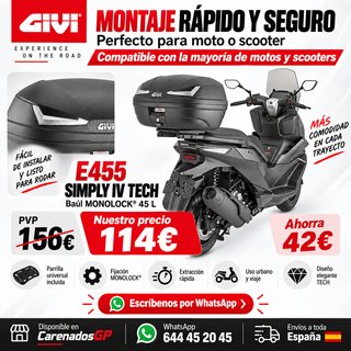 BAUL GIVI E455NT SIMPLY IV TECH CAT AHUMADO OFERTA