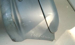 Paragolpes trasero peugeot 118655 206 cc *