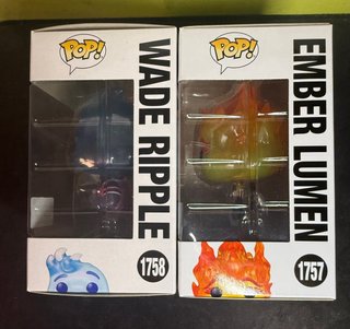 Pack 2 funkos Ember Lumen y Wade Ripple Elemental
